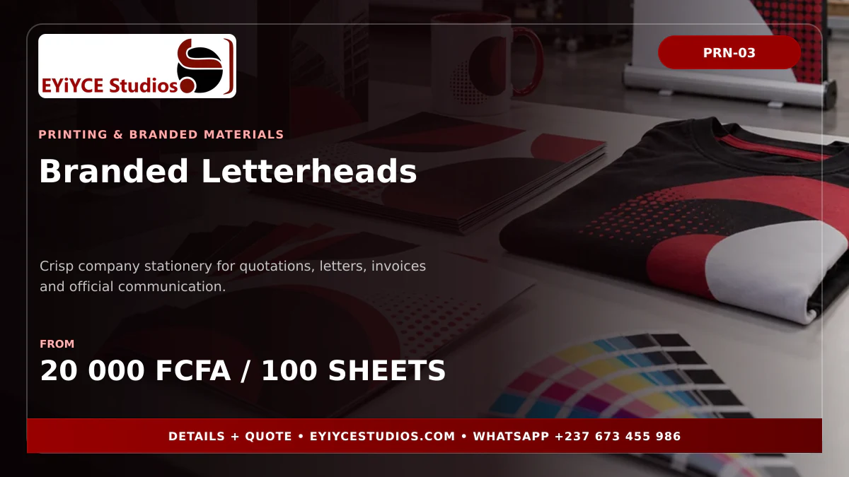 Branded Letterheads pricing graphic