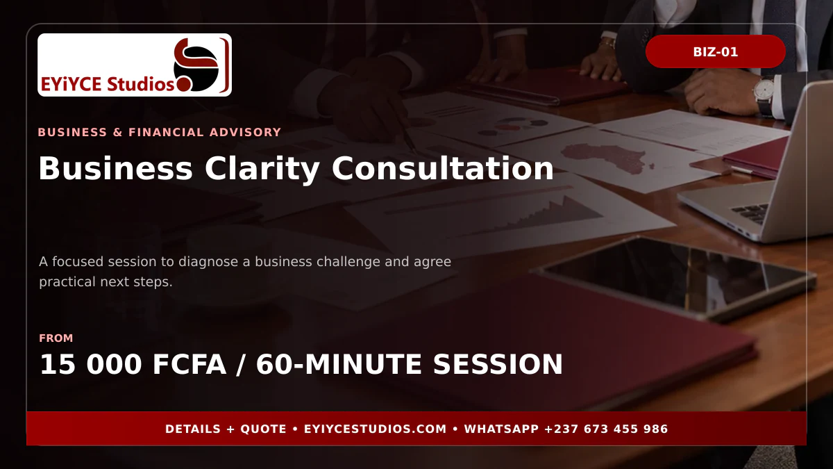 Business Clarity Consultation pricing banner