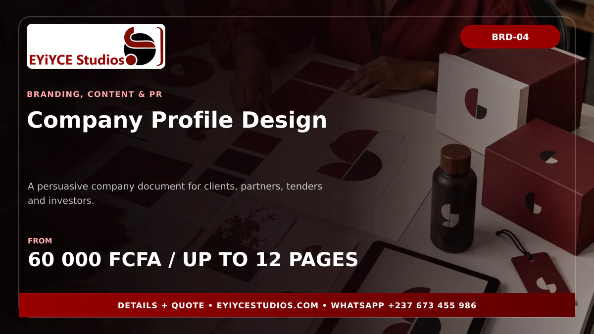 Company Profile Design pricing banner