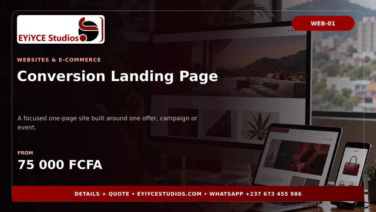 Conversion Landing Page pricing banner