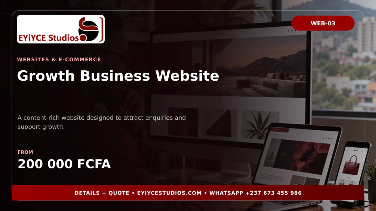 Growth Business Website pricing banner