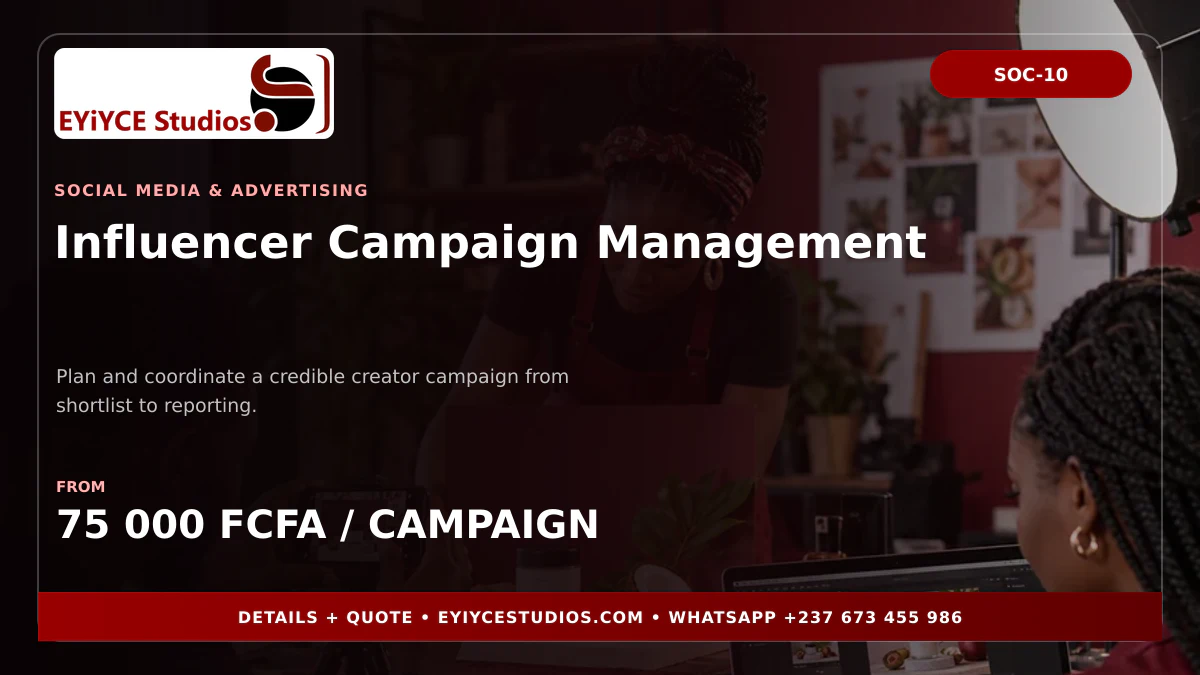 Influencer Campaign Management pricing banner