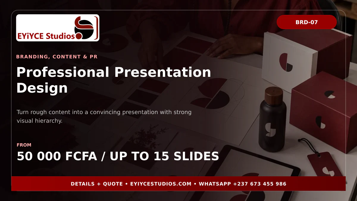 Professional Presentation Design pricing graphic