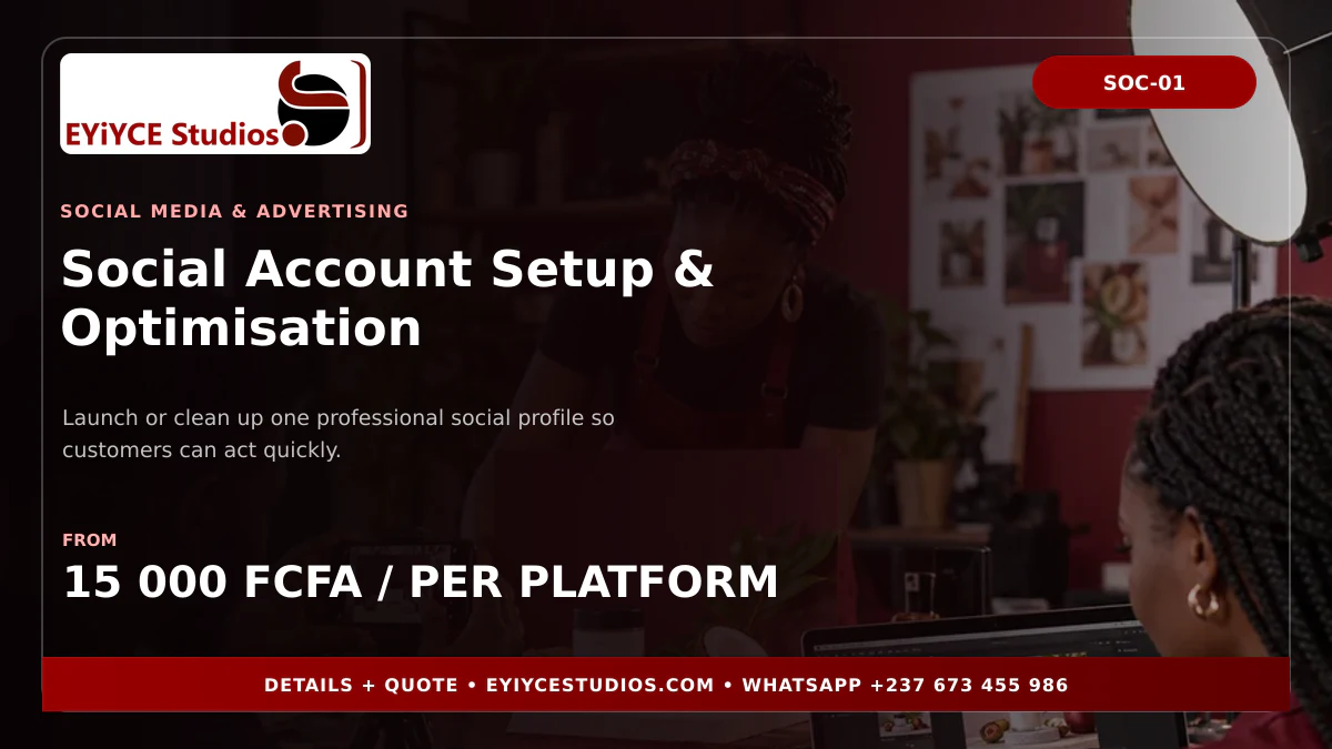 Social Account Setup & Optimisation pricing banner
